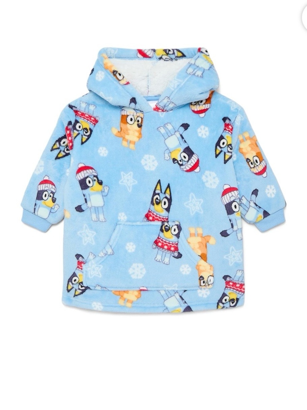 Bluey Toddler Cozy Hoodie with faux shearling lining size 12M